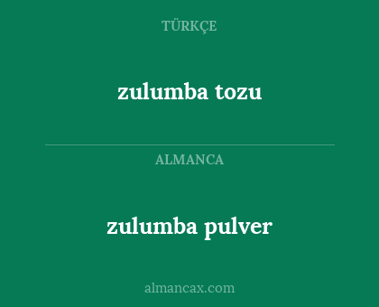 zulumba pulver - zulumba tozu