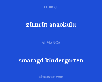 smaragd kindergarten - zümrüt anaokulu