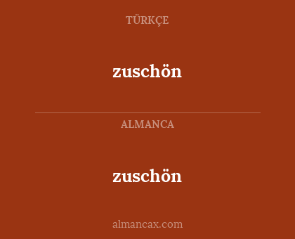 zuschön - zuschön