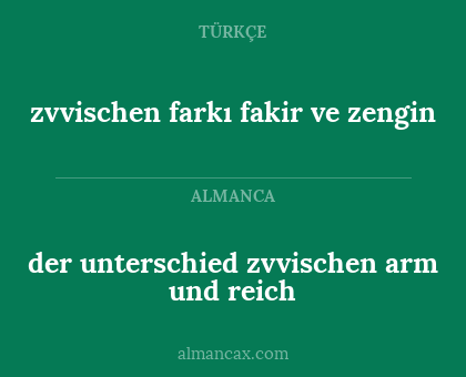 der unterschied zvvischen arm und reich - zvvischen farkı fakir ve zengin