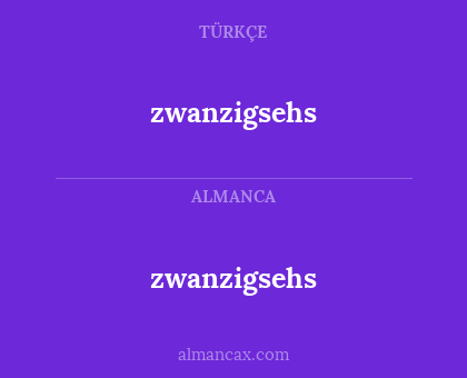 zwanzigsehs - zwanzigsehs