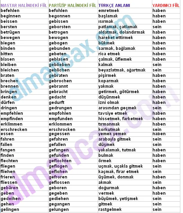 ChiGerman perfekt chiito conjugation