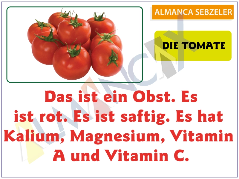 जर्मन मध्ये टोमॅटो बद्दल माहिती