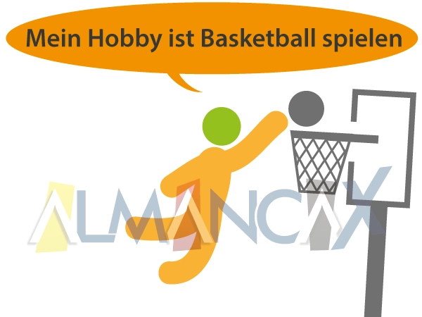 German Kev Ua Haujlwm 20 Mein Hobby ist Basketball spielen - Kuv tus nyiam nyiam ua pob