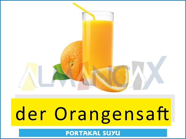 German Khoom noj khoom haus German haus 27 Cov dej haus hauv German - der Orangensaft - Cov kua txiv kab ntxwv