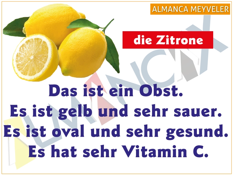 Fructe germane 26 Sentences About Lemon în germană