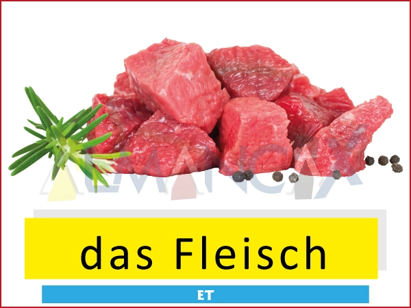 German Khoom noj khoom haus German haus 14 Cov zaub mov German thiab dej haus - das Fleisch - Nqaij
