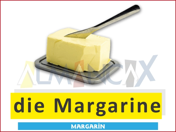 Cov zaub mov thiab dej haus hauv German - tuag Margarine - Margarine