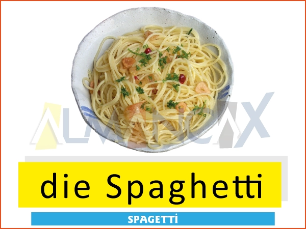 German Khoom noj khoom haus German haus 16 Cov zaub mov hauv German thiab dej haus - tuag Spaghetti - Spaghetti