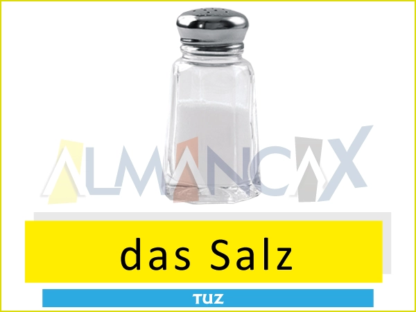 German Khoom noj khoom haus German haus 20 Cov zaub mov hauv German thiab haus - das Salz - Ntsev