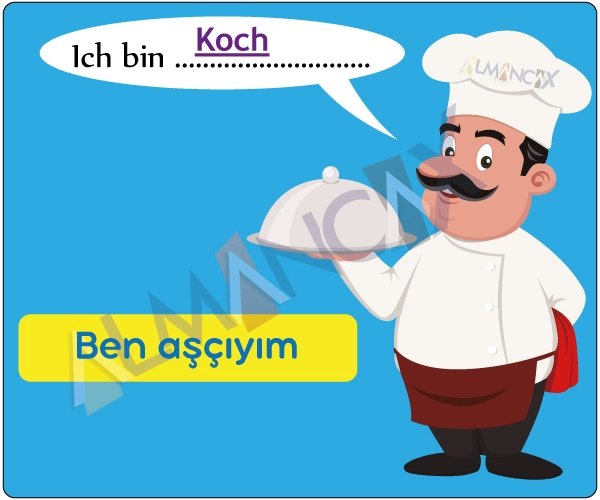 Frasi prufessiunali tedesche - ich bin Koch - Sò cucinu
