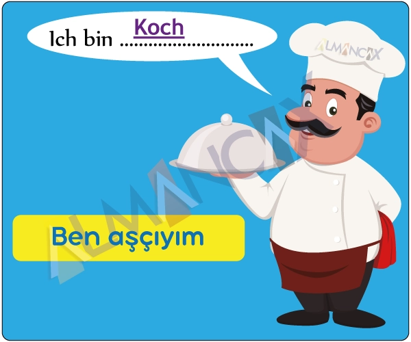 Maneno ya ufundi ya Ujerumani - ich bin Koch - mimi ni mpishi