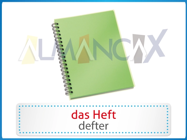 German school items - das Heft - German Notebook