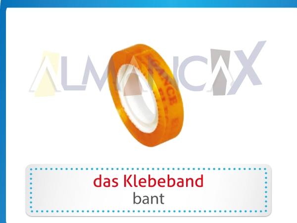 German school items - das Klebeband - German Band