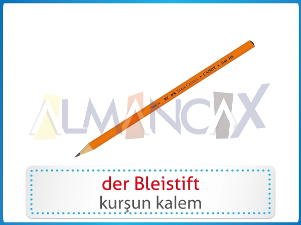 German school items - der Bleistift - pencil