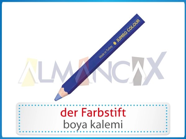 Almanca okul eşyaları - der Farbstift - Almanca boya kalemi
