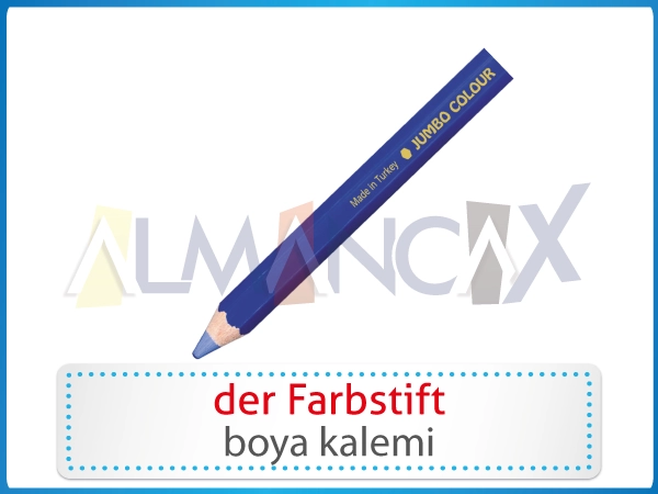 German school items - der Farbstift - German crayons