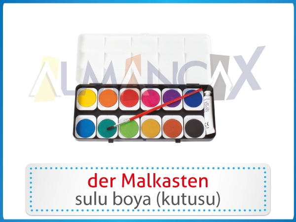 German school items - der Malkasten - German Watercolor