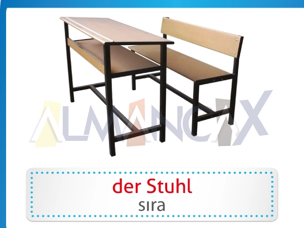 German school items - der Stuhl - German Row