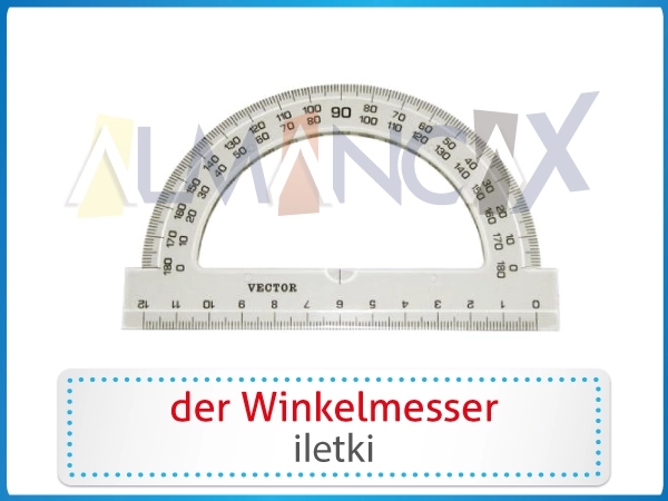 Material escolar alemany - der Winkelmesser - Transportador alemany