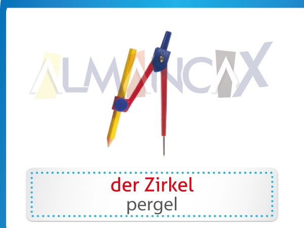 Tiştên dibistana elmanî - der Zirkel - German Jib