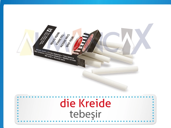 German school items - die Kreide - German chalk