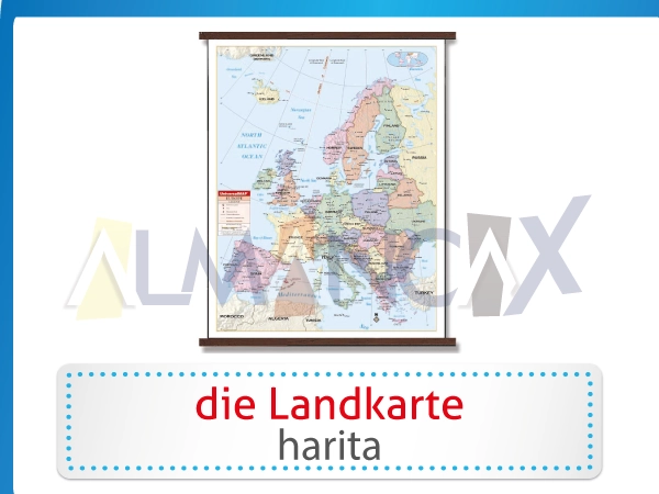 जर्मन स्कूल आइटम - मरन भूमि रहमत - जर्मन नक्शा