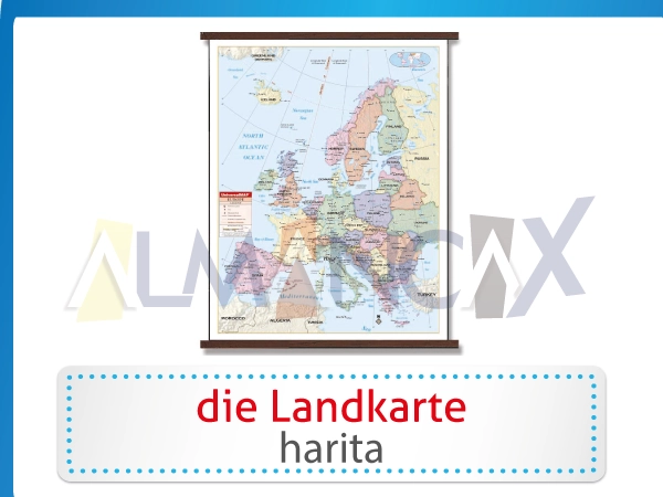 German school items - die Land Rahmat - German Map