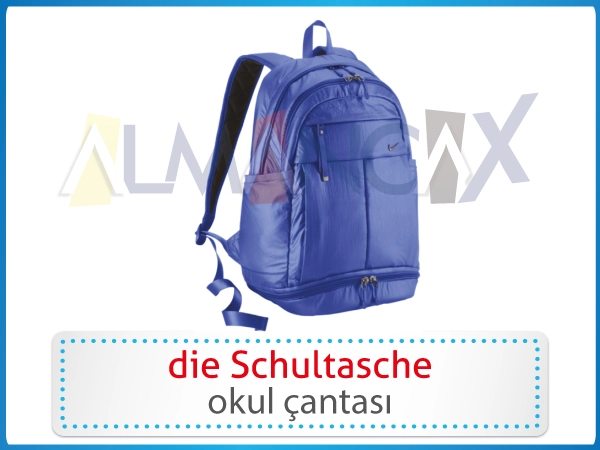 Almanca okul eşyaları - die Schultashe - Okul çantası