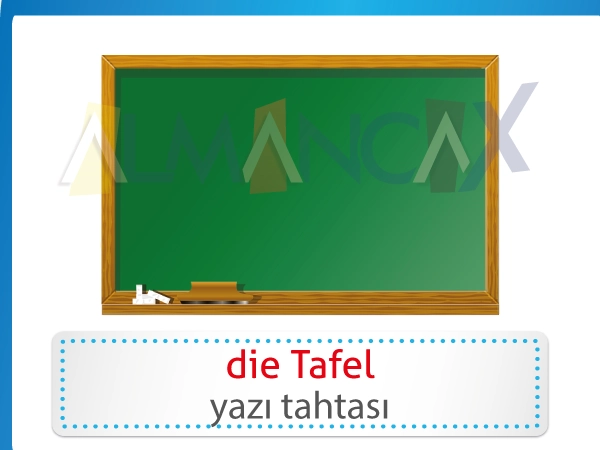 German school items - die Tafel - German Blackboard