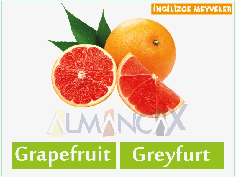 ingilizce meyveler - ingilizce greyfurt