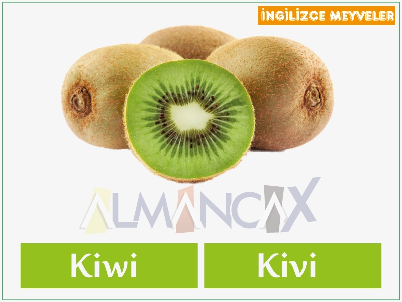 English Fruits 12 English cov txiv hmab txiv ntoo - English kiwi