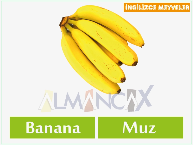 ingilizce meyveler - ingilizce muz