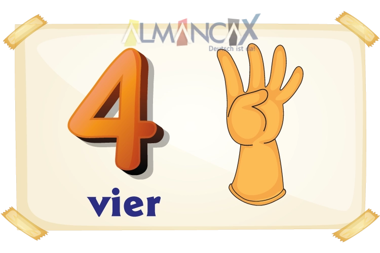 German Numbers: 4 VIER