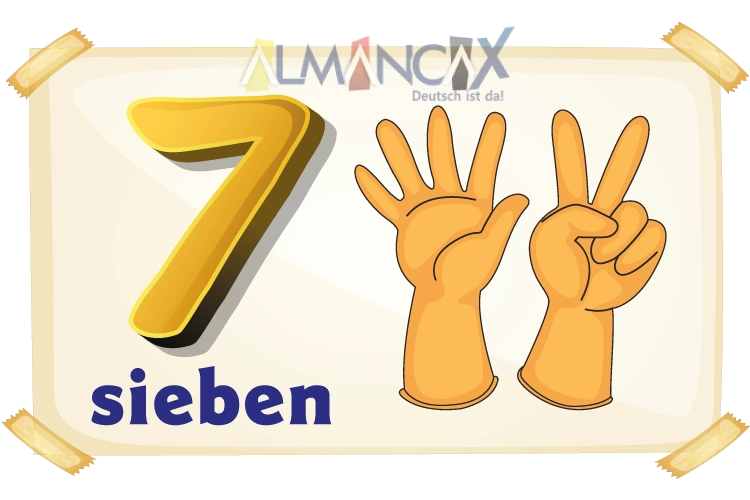 German Numbers: 7 SIEBEN