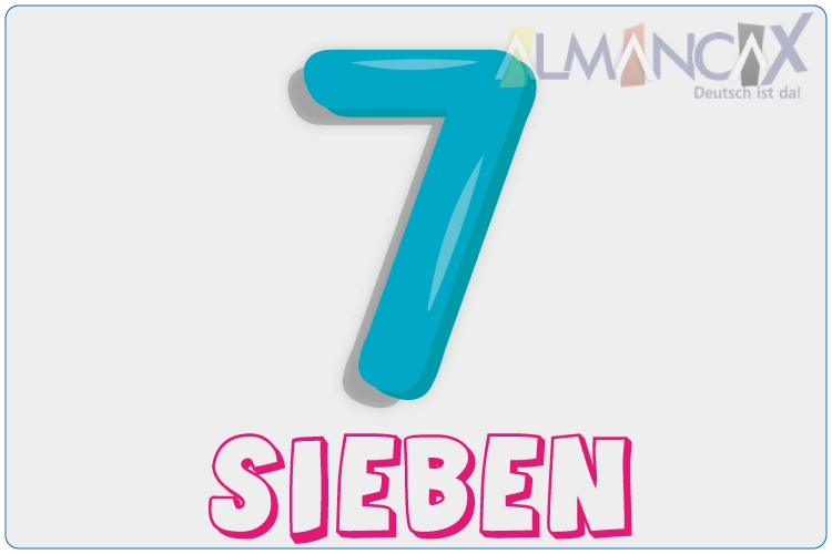 GERMAN NUMBERS 7 SIEBEN