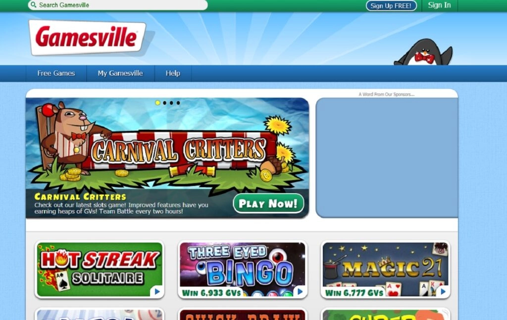 Gamesville Spill for å tjene penger