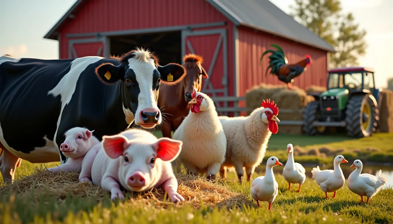 almanca çiftlik hayvanları