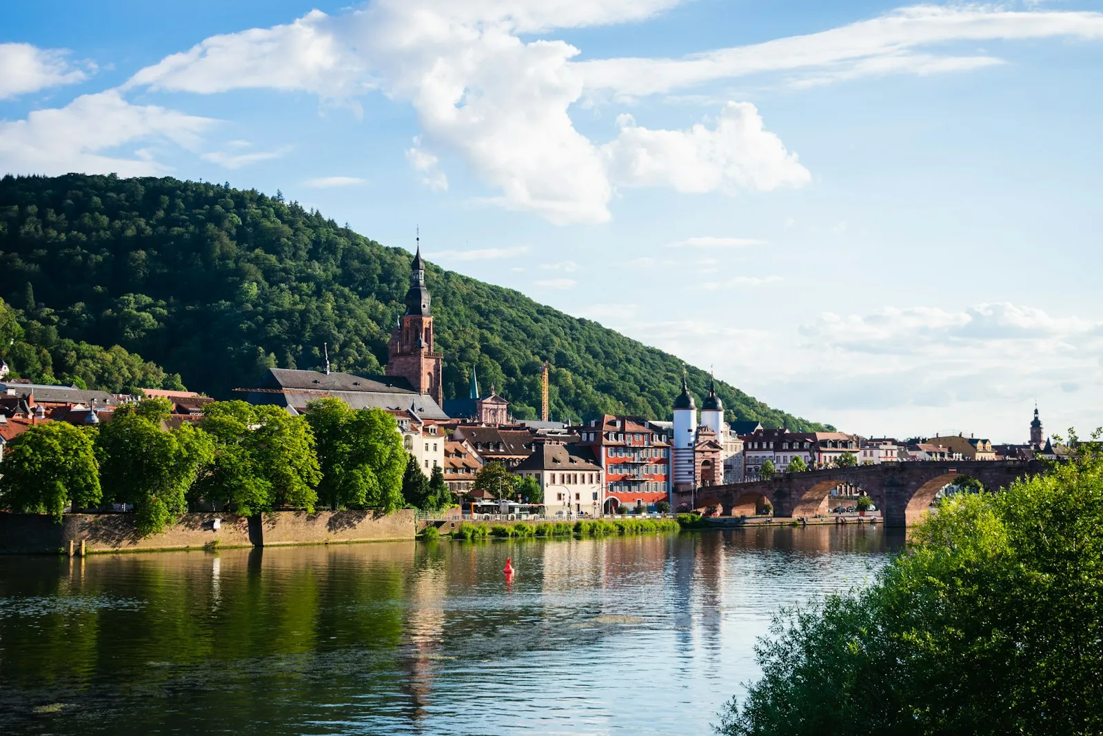 Heidelberg Altstadt ve Neckar Nehri