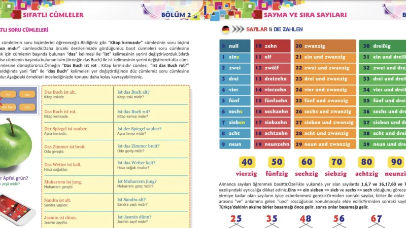 Wir Lernen Deutsch – Almanca sayılar ve sıfatlı cümleler