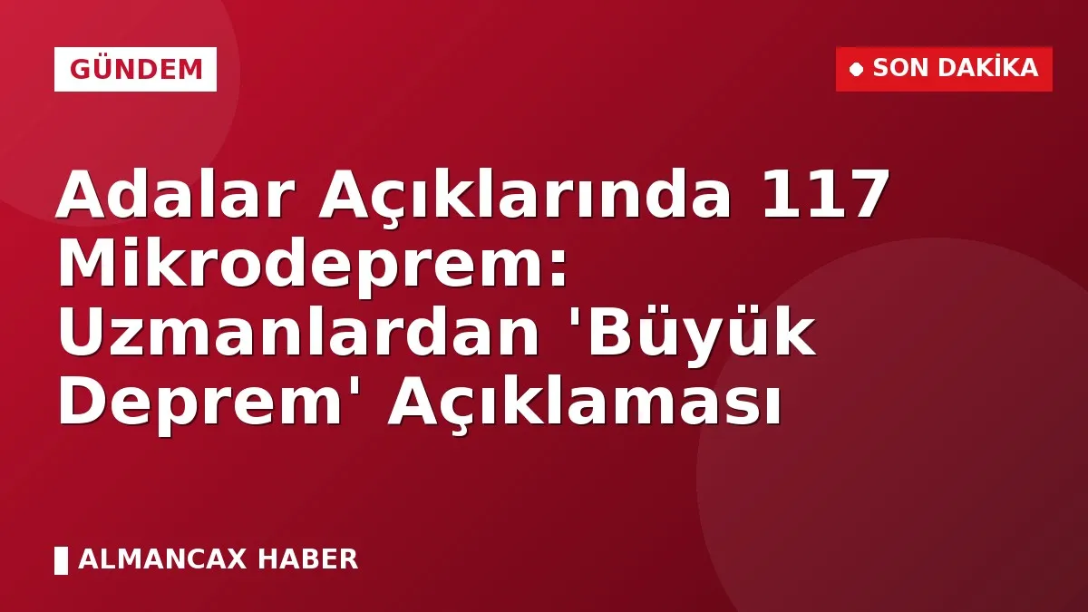 Adalar Açıklarında 117 Mikrodeprem: Uzmanlardan 'Büyük Deprem' Açıklaması