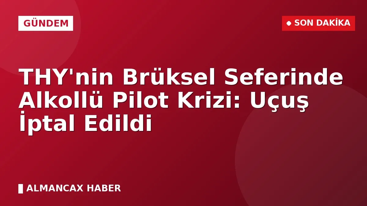 THY'nin Brüksel Seferinde Alkollü Pilot Krizi: Uçuş İptal Edildi