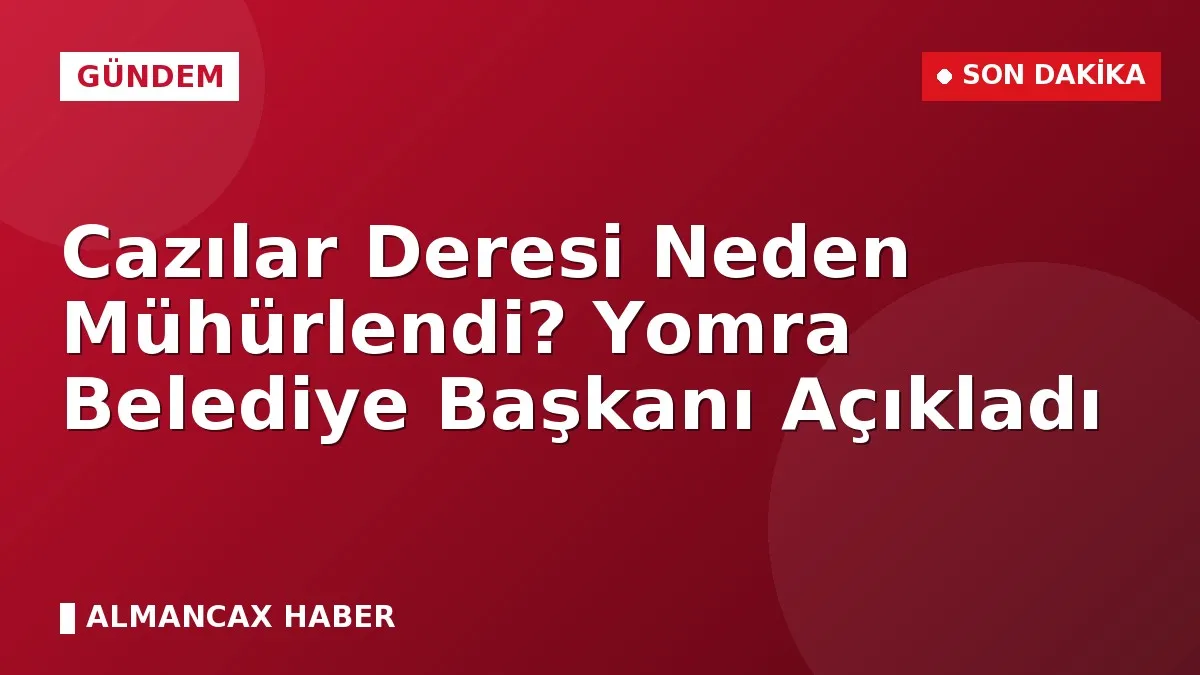 Cazılar Deresi Neden Mühürlendi? Yomra Belediye Başkanı Açıkladı