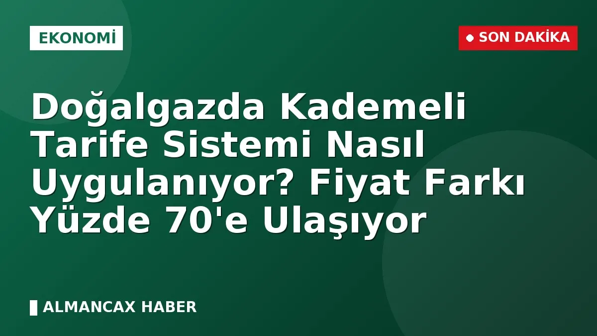 Doğalgazda Kademeli Tarife Sistemi Nasıl Uygulanıyor? Fiyat Farkı Yüzde 70'e Ulaşıyor