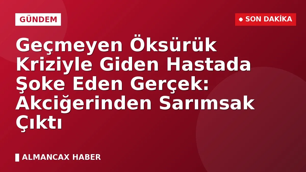 Geçmeyen Öksürük Kriziyle Giden Hastada Şoke Eden Gerçek: Akciğerinden Sarımsak Çıktı