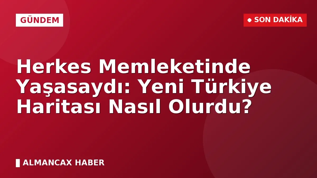 Herkes Memleketinde Yaşasaydı: Yeni Türkiye Haritası Nasıl Olurdu?