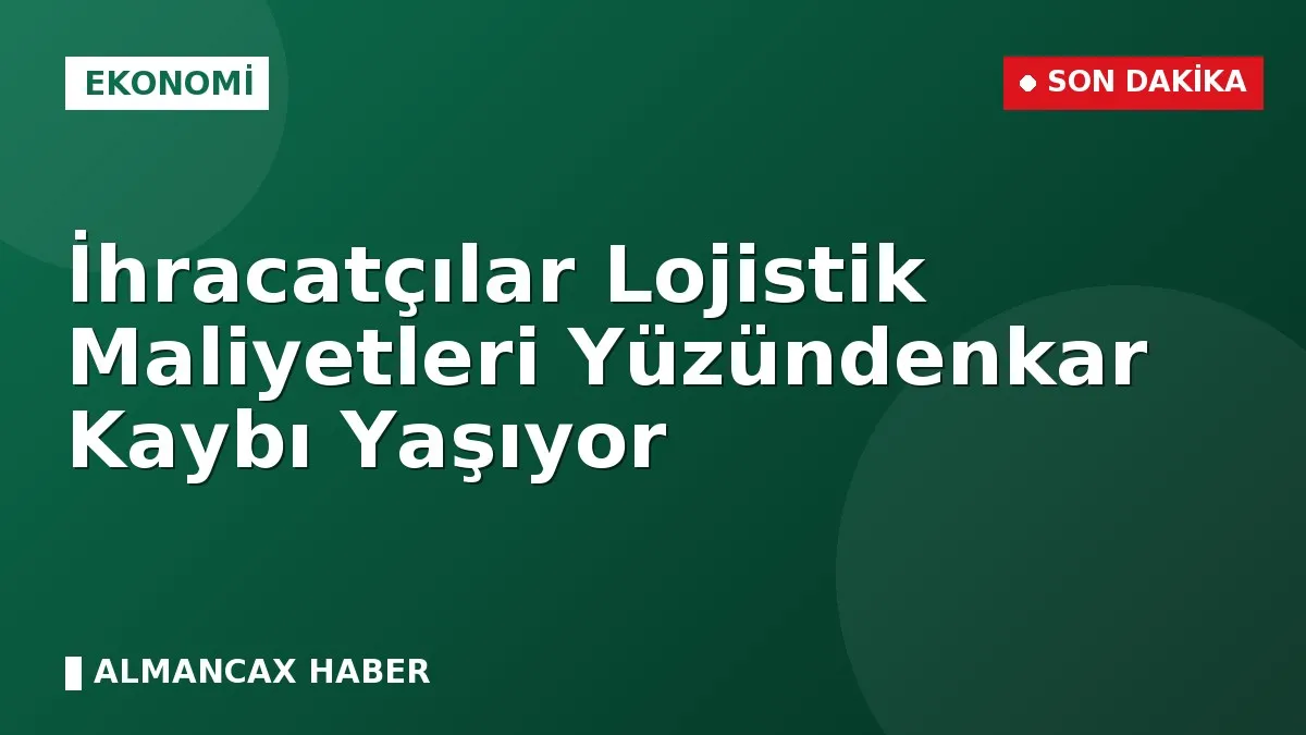 İhracatçılar Lojistik Maliyetleri Yüzündenkar Kaybı Yaşıyor