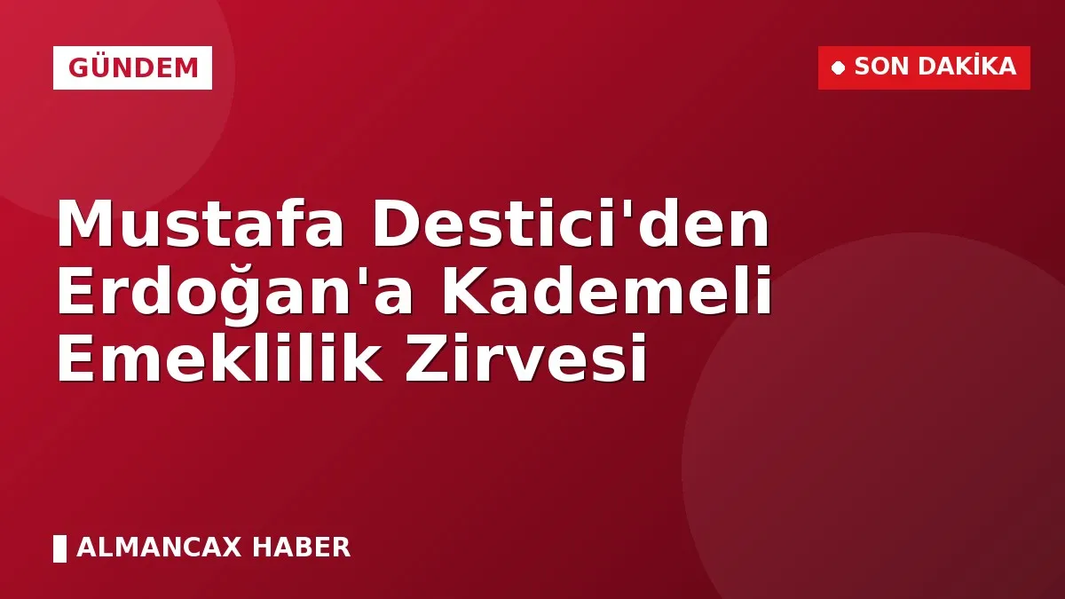 Mustafa Destici'den Erdoğan'a Kademeli Emeklilik Zirvesi