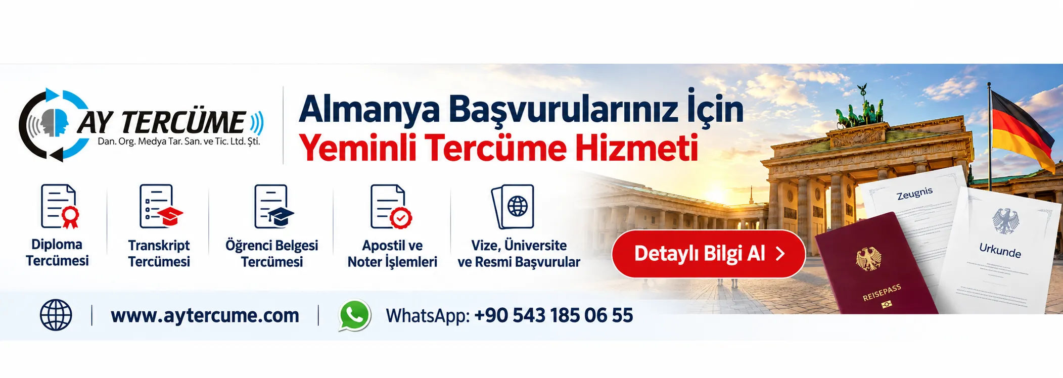 Almanya başvuruları için yeminli tercüme hizmeti