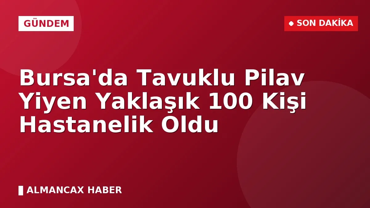 Bursa'da Tavuklu Pilav Yiyen Yaklaşık 100 Kişi Hastanelik Oldu